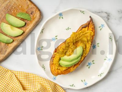 Saldžiojo bulvių laivas su avinžirnių įdaru Žingsnis 4