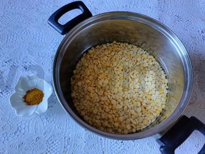 Žirnių košė su grietininiu sūriu Žingsnis 2