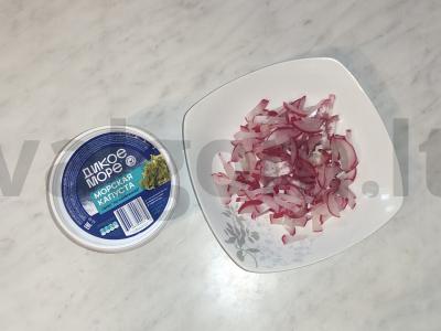 Salotos su jūros kopūstais ir karštu rūkytu lašiša Žingsnis 2