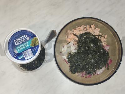 Salotos su jūros kopūstais ir karštu rūkytu lašiša Žingsnis 5