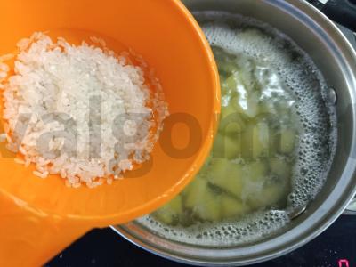 Sriuba-pyragas su ryžiais ir daržovėmis Žingsnis 3