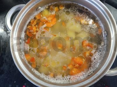 Sriuba-pyragas su ryžiais ir daržovėmis Žingsnis 5