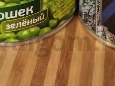 Sardinių, kiaušinių, daržovių ir žirnių salotas Žingsnis 4