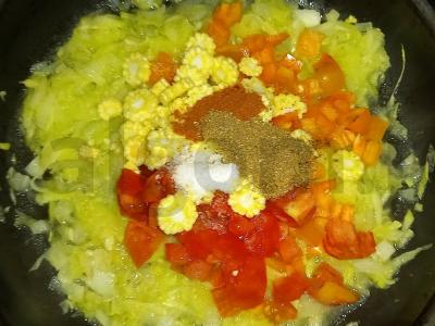 Daržovių apkepas su brokoliais ir kukurūzais Žingsnis 5