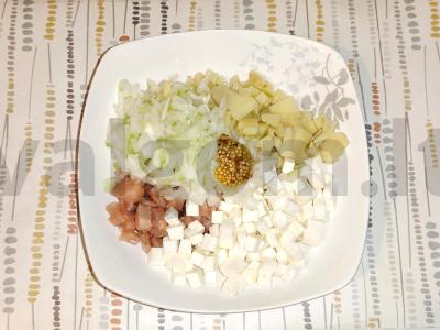 Bulvių salotos su brynza ir lašiša Žingsnis 6