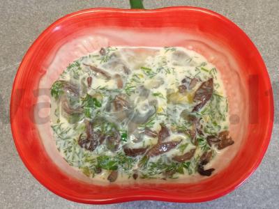 Omletas su grybais ir žolelėmis Žingsnis 7