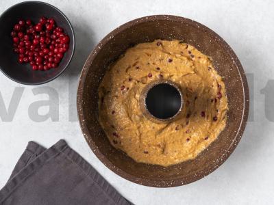 Moliūgų keksiukas su spanguolėmis Žingsnis 5