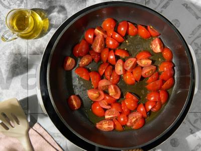 Farfalle su pesto ir vyšniniais pomidorais Žingsnis 2