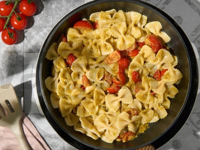 Farfalle su pesto ir vyšniniais pomidorais Žingsnis 4