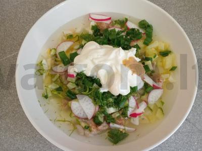 Okroška su šonine, krienu ir garstyčiomis ant duonos kvašo Žingsnis 9