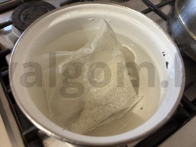 Ryžių apkepas „Patingėję ritinėliai“ Žingsnis 1