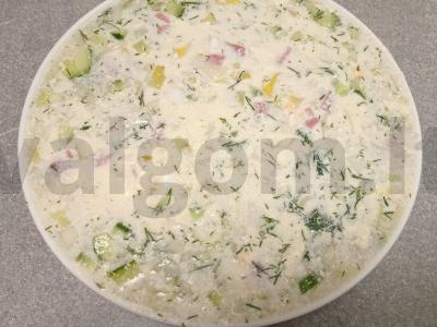 Okroška su rūkytomis dešromis ir daikonu beržo sultyse Žingsnis 11