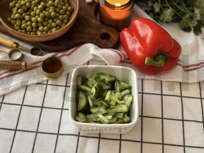 Salotas su jautiena ir daržovėmis šventei Žingsnis 2