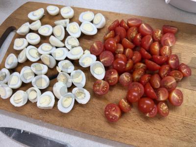 Cezario salotas su putpelių kiaušiniais Žingsnis 4