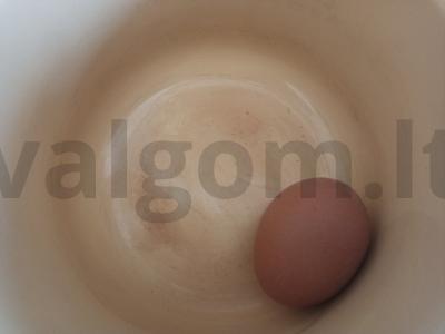 Įdarytas kiaušinis su upėtakiu, svogūnais ir grietininiu sūriu Žingsnis 3