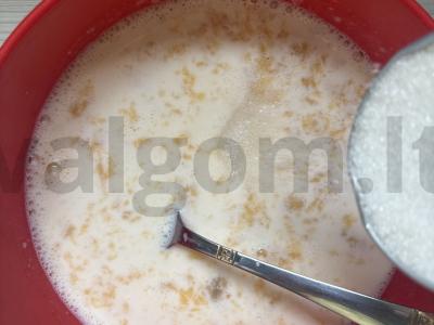 Bananų blynai su obuolių tyre Žingsnis 6