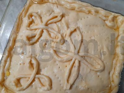 Pyragas su faršu, svogūnais ir bulvėmis Žingsnis 8