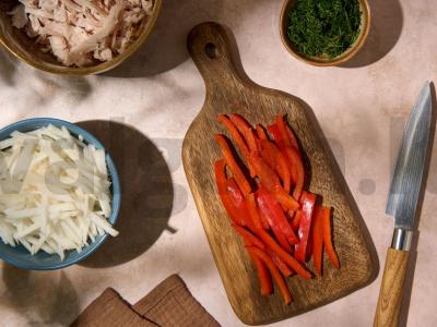 Salotas „Acecilis“ su vištiena Žingsnis 1