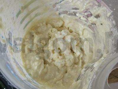 Varškės blynai su termostatu persikų jogurtu Žingsnis 3