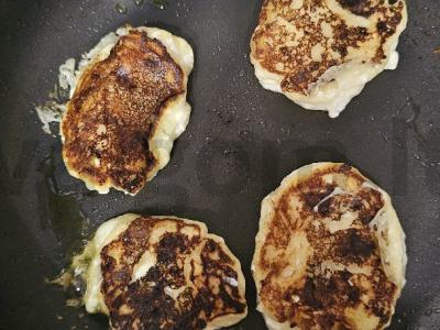 Varškės blynai su termostatu persikų jogurtu Žingsnis 5