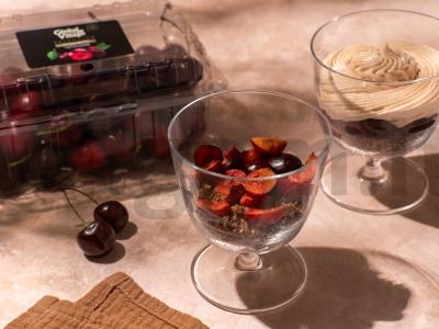 Tortas su vyšniomis stiklinėje Žingsnis 3