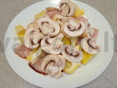 Daržovių ir vištienos krūtinėlės šašlykai su naršarab padažu Žingsnis 4