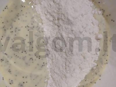 Makių blynai su acidofilinu Žingsnis 4