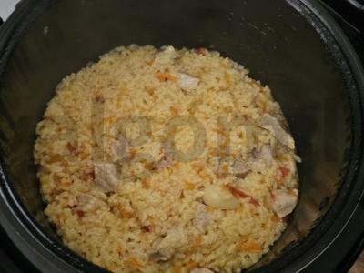 Bulguro plovas su kiauliena ir daržovėmis Žingsnis 9