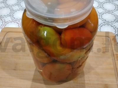 Marinuoti pomidorai su česnaku žiemai Žingsnis 2