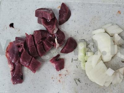 Makaronai su daržovėmis ir širdelėmis Žingsnis 2