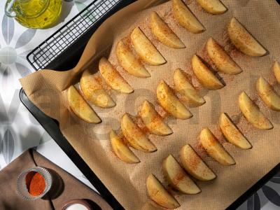 Keptos su bekonu kupatos su bulvėmis Žingsnis 1