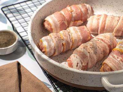 Keptos su bekonu kupatos su bulvėmis Žingsnis 4