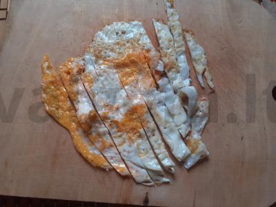 Funchosa su aštriu kiaušinių blynu Žingsnis 2