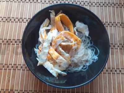 Funchosa su aštriu kiaušinių blynu Žingsnis 3