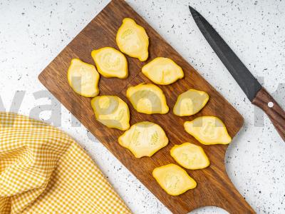 Marinuoti patisonai „Saulutė žiemą“ Žingsnis 1