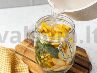 Marinuoti patisonai „Saulutė žiemą“ Žingsnis 3