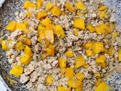 Ryžiai su faršu ir moliūgu grietinėje Žingsnis 6