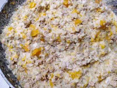 Ryžiai su faršu ir moliūgu grietinėje Žingsnis 8