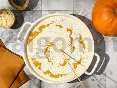 Varškės-moliūgų apkepas „Zebra“ Žingsnis 6