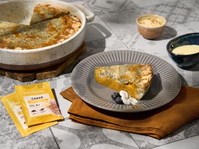 Varškės-moliūgų apkepas „Zebra“ pagrindine nuotrauka