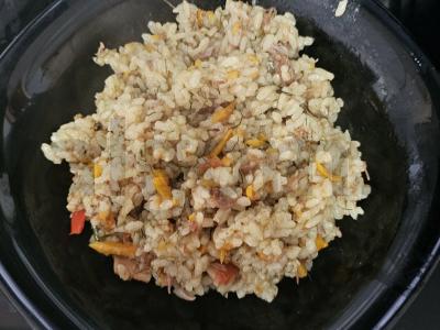 Birus plovas su daržovėmis ir troškinta mėsa Žingsnis 10