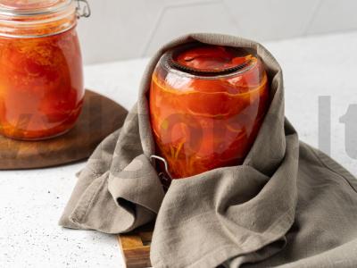 Pomidorai daržovių marinatu žiemai Žingsnis 5