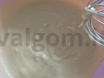 Vafliai su vyšnių sultimis ir obuoliu Žingsnis 7