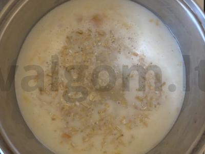 Avižinė košė su pienu ir moliūgu Žingsnis 3