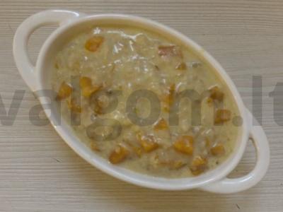 Avižinė košė su pienu ir moliūgu pagrindine nuotrauka