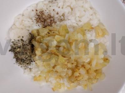 Kalmarai, įdaryti ryžiais Žingsnis 4