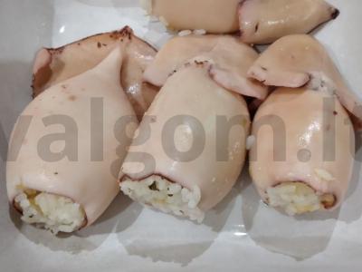 Kalmarai, įdaryti ryžiais Žingsnis 5