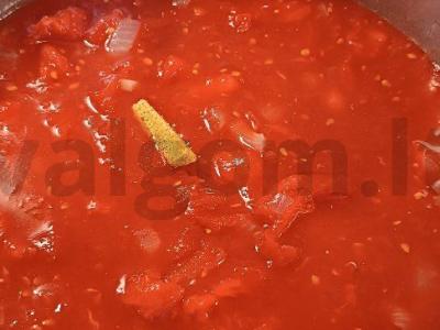 Pomidorų sriuba su sultinio kubeliu Žingsnis 4