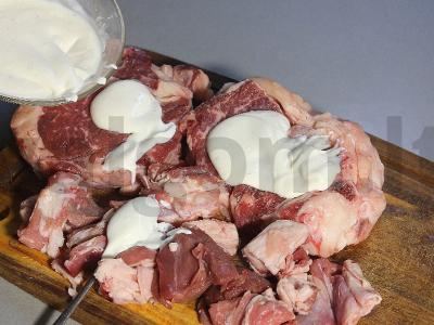 Jautienos ir avienos šašlykai su daržovėmis Žingsnis 3