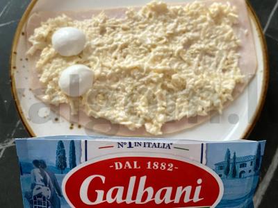 15 minučių kumpio užkandis su sūriu ir česnaku Žingsnis 5